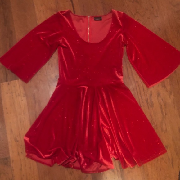 BlackMilk All that Glitters Velvet Red Playsuit LTD, SZ MD, new without tags - Picture 8 of 9
